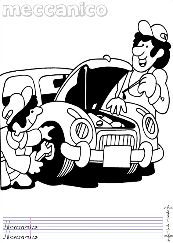 coloriage mecanicien 1